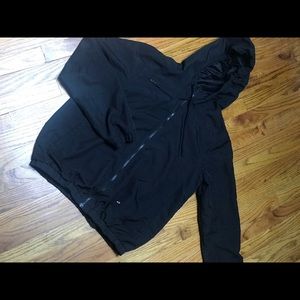 BLACK WINDBREAKER JACKET